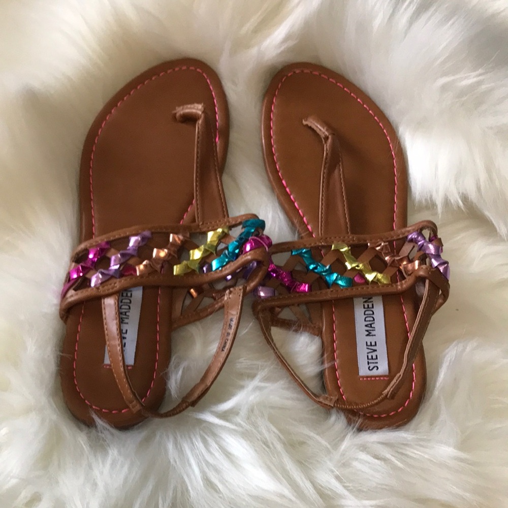 NWT Steve Madden Women's Multicolor Sandals SZ 4